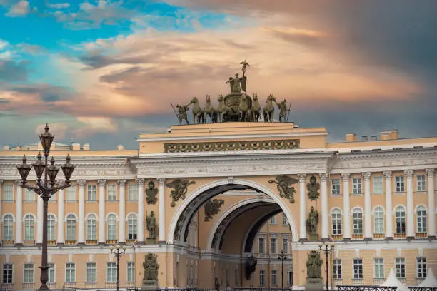 View of the Palace Square St. Petersburg. Russia