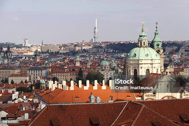 Prague Horizontal Cityscape View Stock Photo - Download Image Now - Ancient, Architecture, Baroque Style