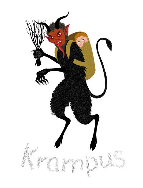 Vector illustration of Krampus