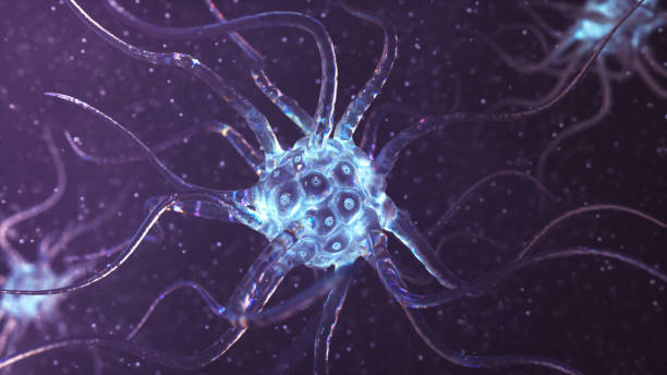 istock Shiny glass synapses on  background with depth of field 1193690176