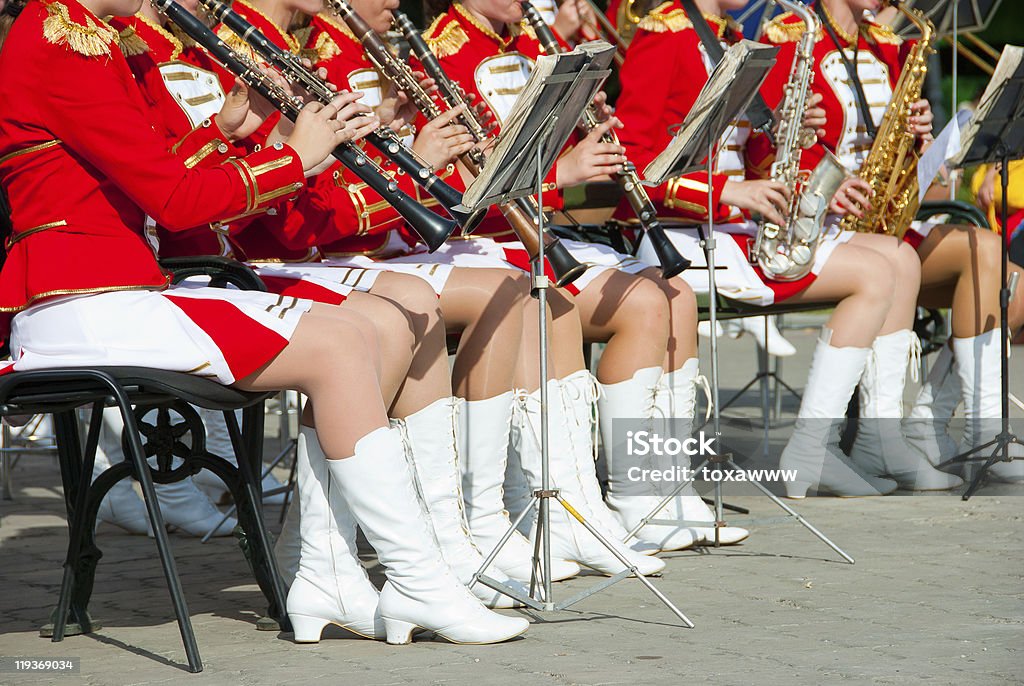Garota Brass Band - Foto de stock de Adulto royalty-free
