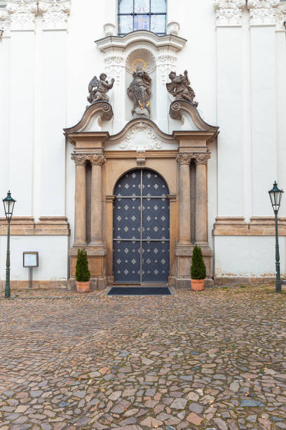 istock Strahov Monastery facade with a beautiful large door in Prague 1193690424