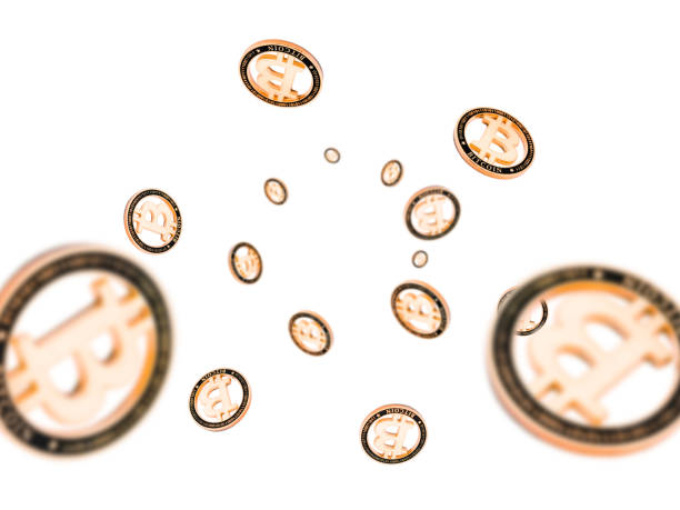 istock Bitcoin Cash. Gold Falling Cryptocurrency. Falling coins isolated on white. Litecoin, Ethereum Cryptocurrency background 1193693421