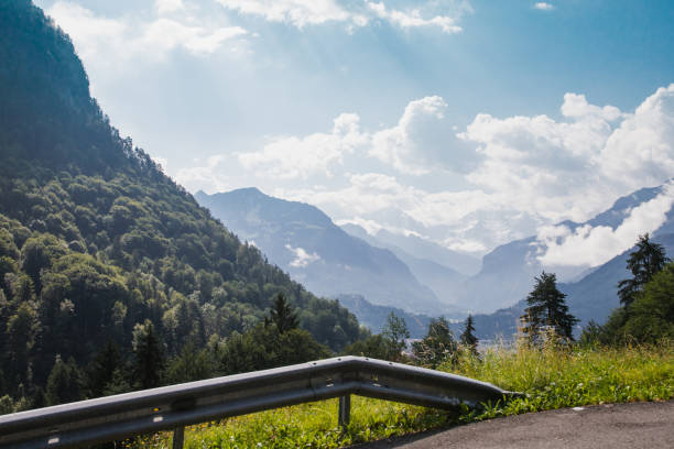 Scenic route in Alps, Switzerland