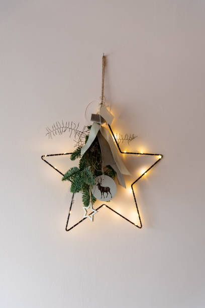 istock Christmas star on the wall 1193695994