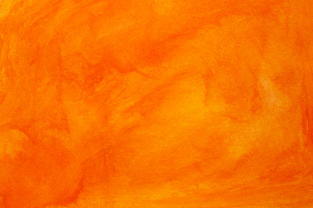 fondo abstracto acuarela naranja - abstract art painted image surrounding wall fotografías e imágenes de stock