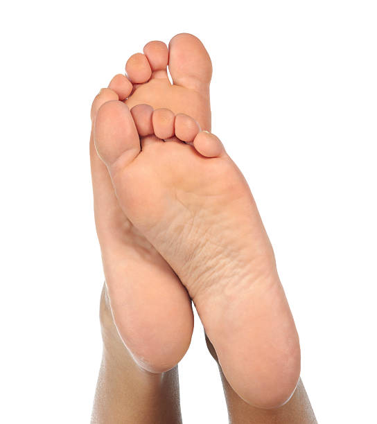 weibliche füße - foot sole stock-fotos und bilder