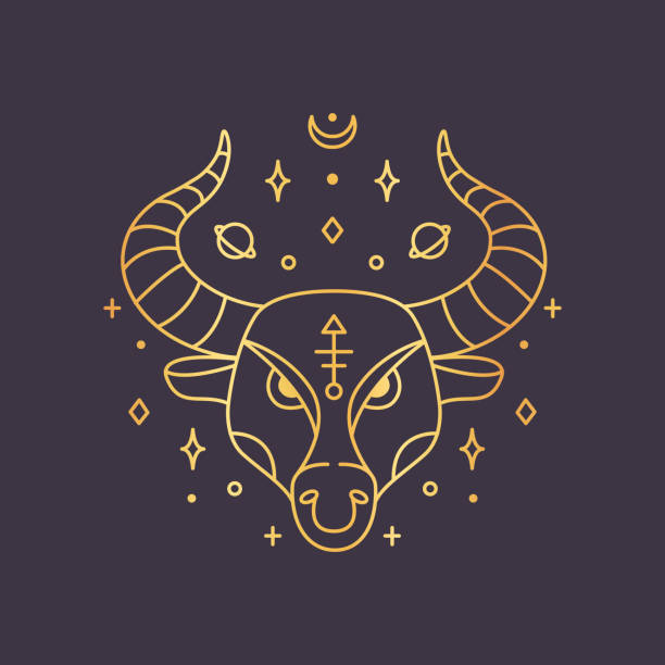 Taurus Zodiac Sign Horoscope Symbol Stock Illustration - Download Image Now  - Astrology Sign, Abstract, Animal - iStock