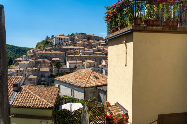 Mormanno, Cosenza, Calabria, Italy: panoramic view of the historic town