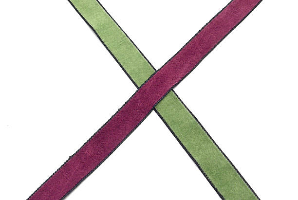 istock Two crossed bands of rayon 119370602