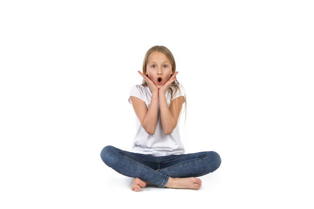 istock Blonde girl sits in the studio 1193709915