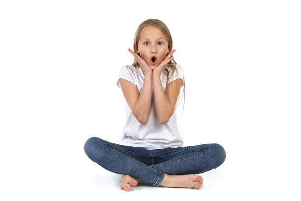 istock Blonde girl sits in the studio 1193709976