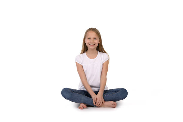 istock Blonde girl sits in the studio 1193710025