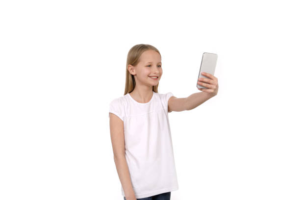 istock Pretty girl uses mobile phone 1193710157