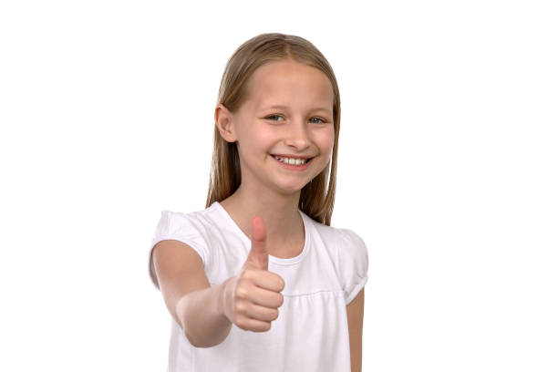 istock Pretty blonde girl gesticulating in the studio 1193710479
