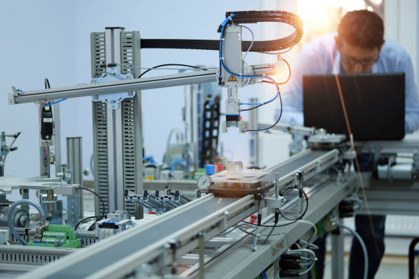 istock Industry 4.0 concept; artificial intelligence in smart factory. 1193710595