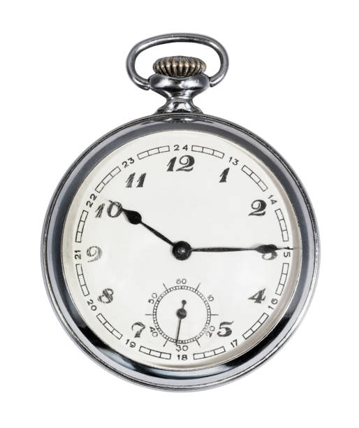 istock vintage Pocket watch with white dial isolated 1193711338