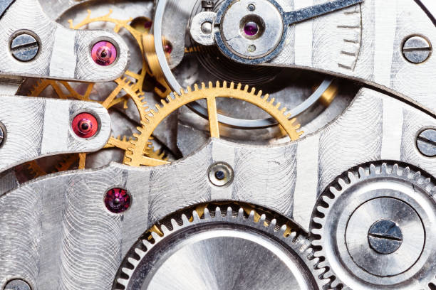 istock clockwork of mechanical Pocket watch 1193711344