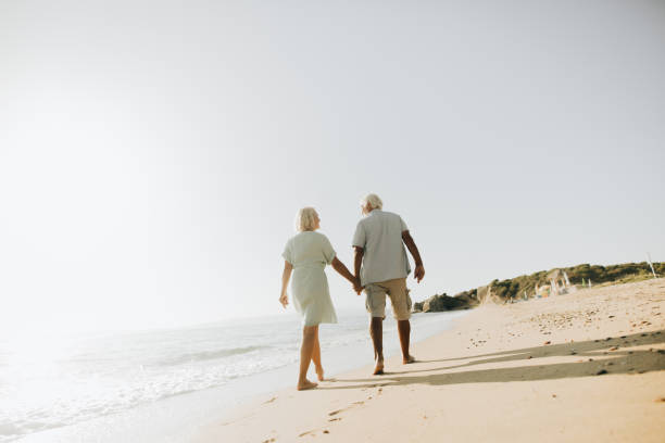 istock Romantic walk by the sea 1193716153