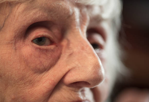 Lonely senior woman at  home