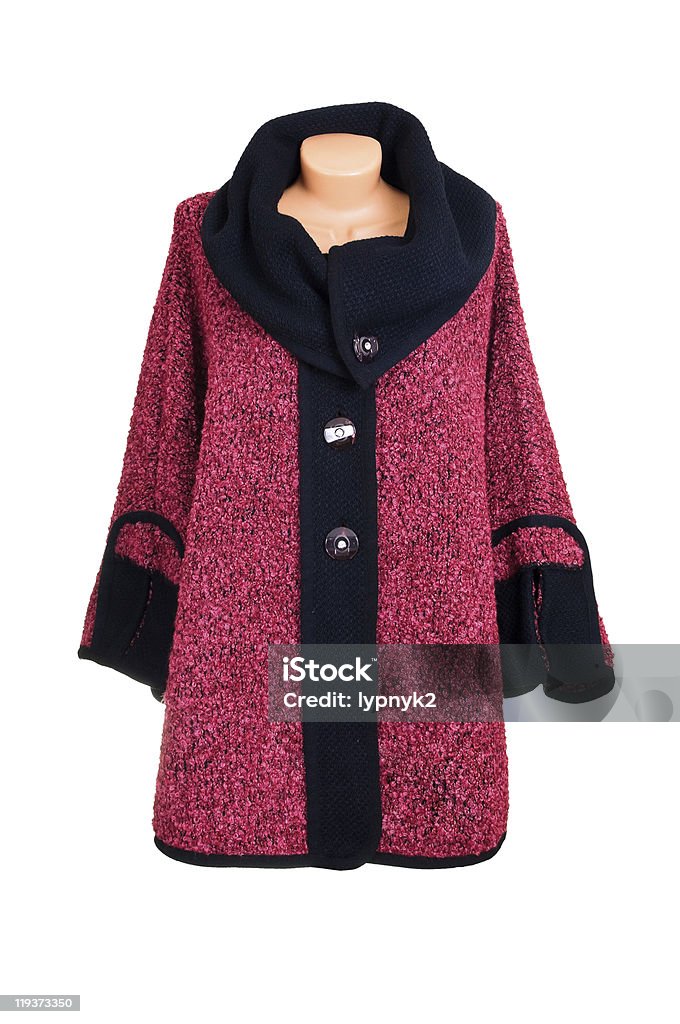 Nice red poncho.  Black Color Stock Photo