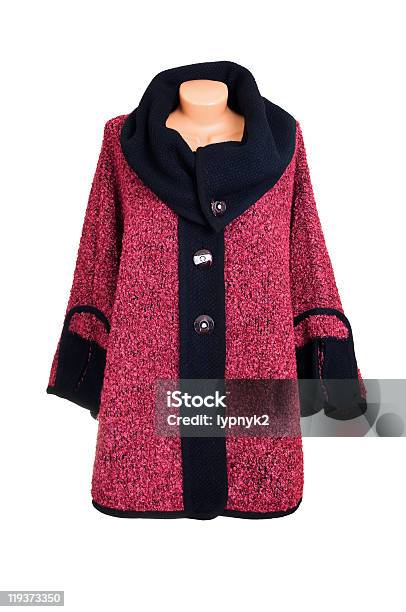 Nice Red Poncho Stock Photo - Download Image Now - Black Color, Button - Sewing Item, Closet