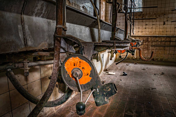 istock Lever of old milking machine 1193733737