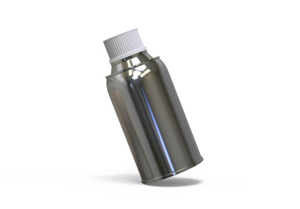 istock Tin can spray mock up template on isolated white background, 3d illustration 1193737206