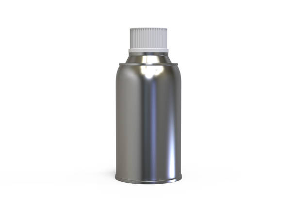 istock Tin can spray mock up template on isolated white background, 3d illustration 1193737210