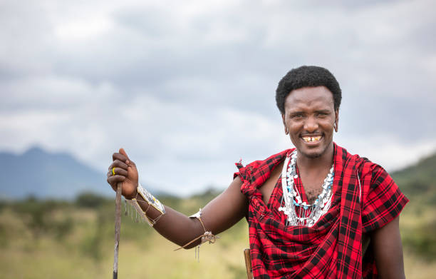 istock handsome maasai warrior in savannah 1193737502