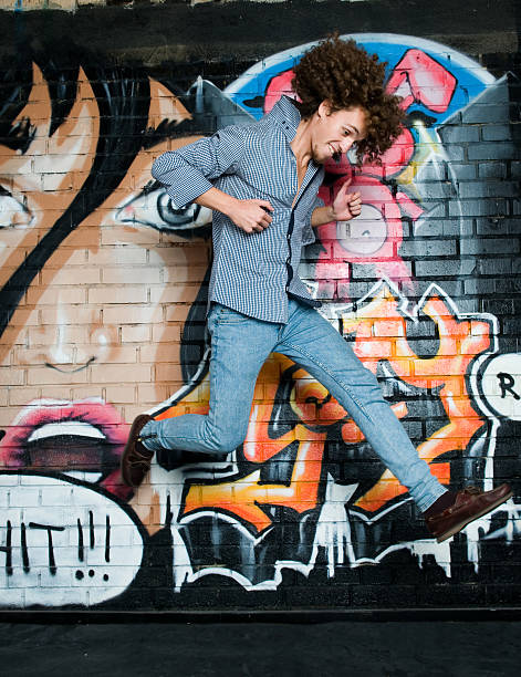 istock The young man with curly hair 119373841