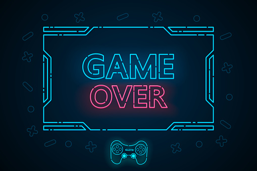 Game Over Layout Game Over Abstract Technology Interface Hud Vector Design For E Sports ...