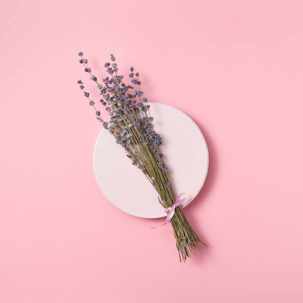 istock Organic lavender branch on a ceramic plate. 1193743884