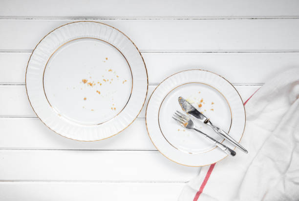 istock Dirty plate after a finished lemon cheesecake 1193744370