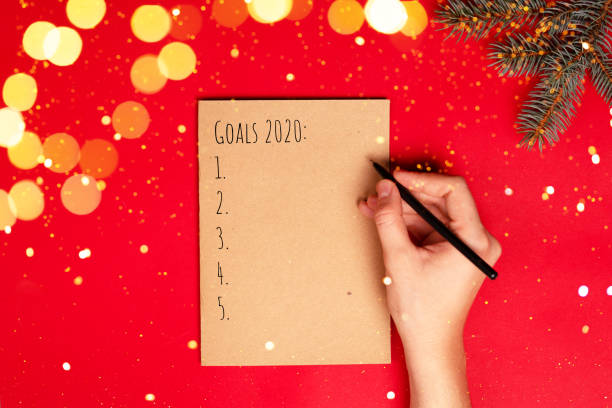 istock 2020 goals notebook with woman hands 1193747772
