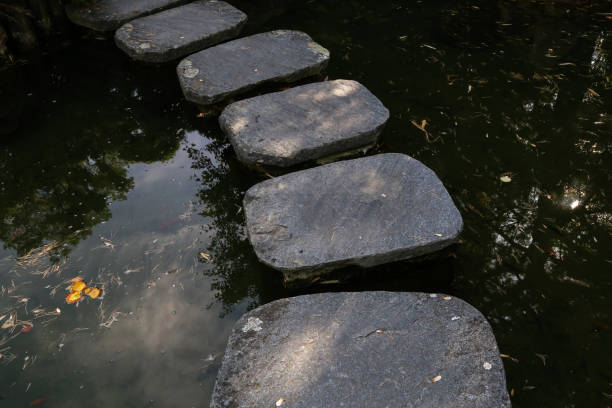 istock Artificial stone bridge across a small creek 1193748956