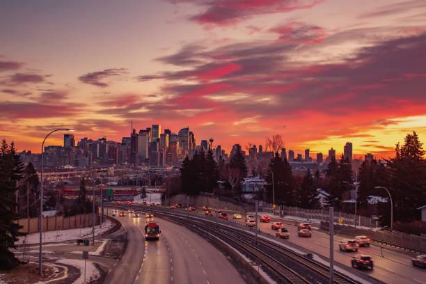 istock Vibrant Sunrise Over Calgary 1193748972