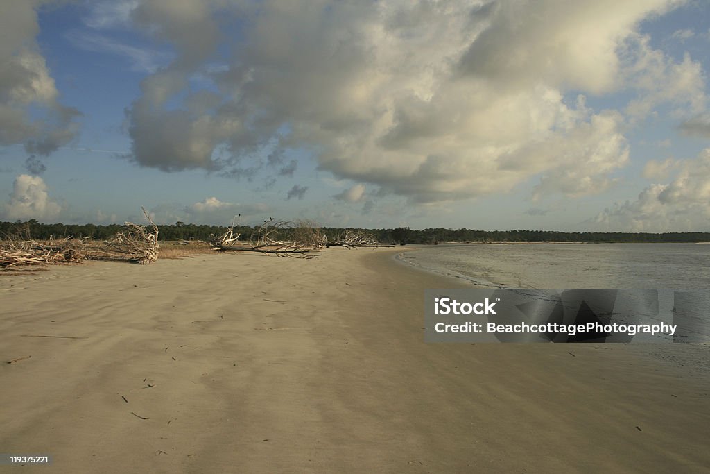 Утренний вид на пляж - Стоковые фото Джорджия - штат США роялти-фри