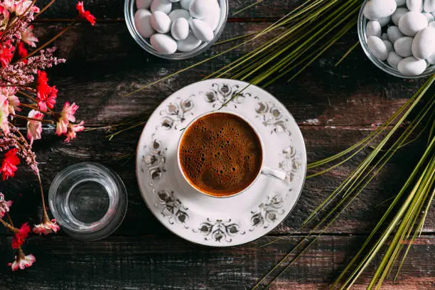 Photo of Top View Turkish Coffee