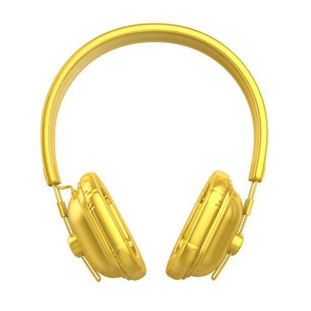 istock Golden Headphones Isolated 1193757180