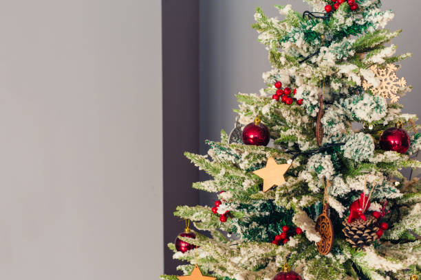 istock Christmas and New Year decorations with lights. Concept and background. 1193758055