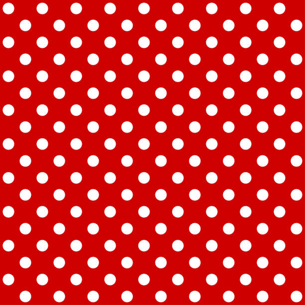 rote polka dot muster. nahtloser hintergrund. vektor - polka dot stock-grafiken, -clipart, -cartoons und -symbole