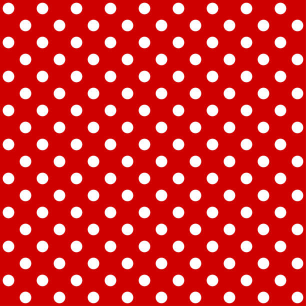 illustrazioni stock, clip art, cartoni animati e icone di tendenza di motivo a pois rosso. sfondo senza soluzione di continuità. vettore - pois