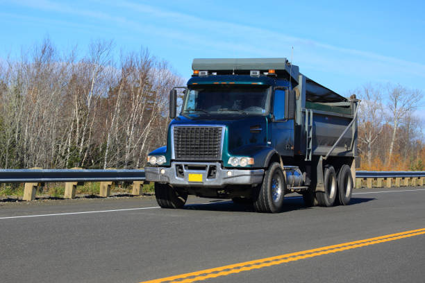 istock Dump truck on highway 1193762581