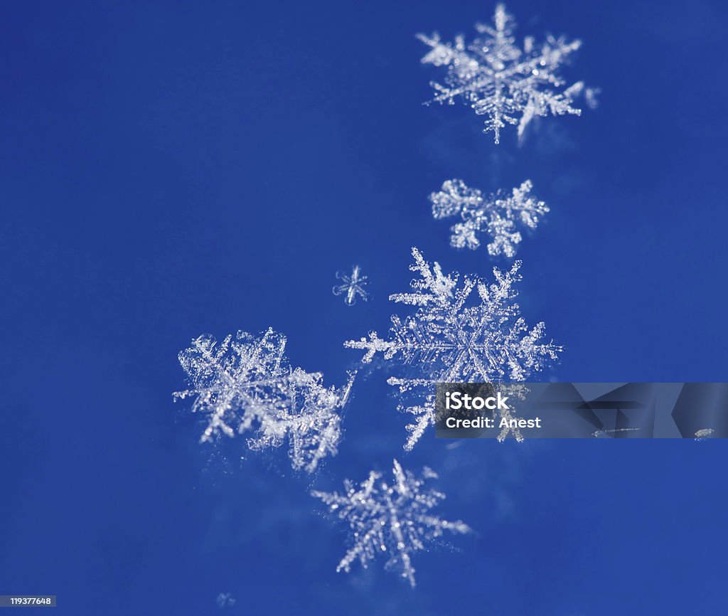 Natürliche Schneeflocken - Lizenzfrei Bildhintergrund Stock-Foto