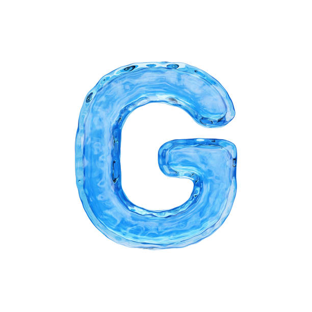 istock Uppercase letter G made by water isolated on white background 1193777309