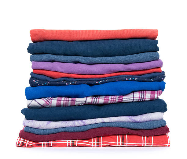 istock Pile of colorful clothes 119378036