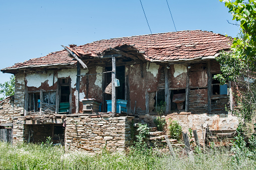 Ölüdeniz is located in Fethiye district of Muğla province in Turkey. Kaya village, the abandoned village in Ölüdeniz.