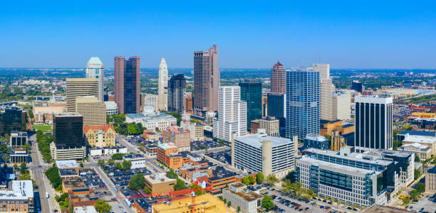 istock Columbus Ohio downtown Aerial view 1193783312
