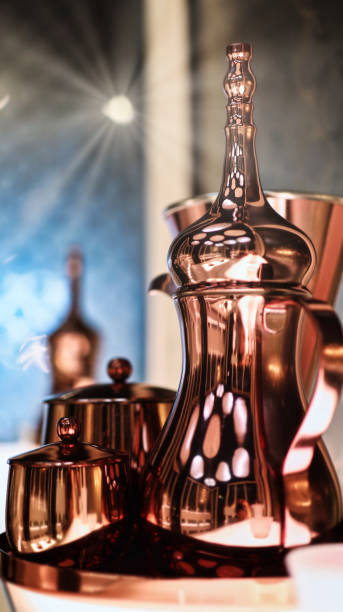istock Arabic Coffee pot and cups set 1193792686